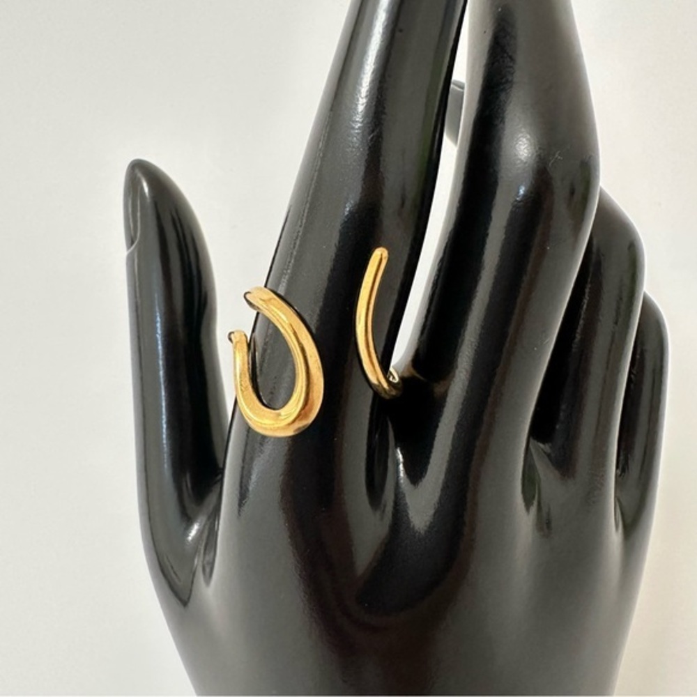 18K Gold Plated Geometric Open Rings
